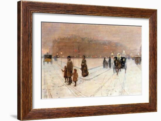 Urban Fairy Tale-Childe Hassam-Framed Art Print