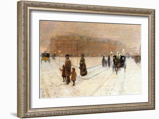 Urban Fairy Tale-Childe Hassam-Framed Art Print