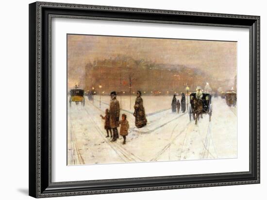 Urban Fairy Tale-Childe Hassam-Framed Art Print