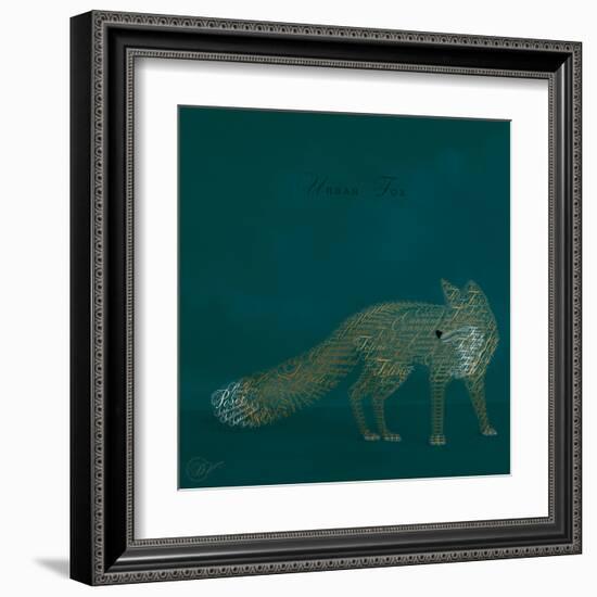 Urban Fox - Blue-Dominique Vari-Framed Art Print