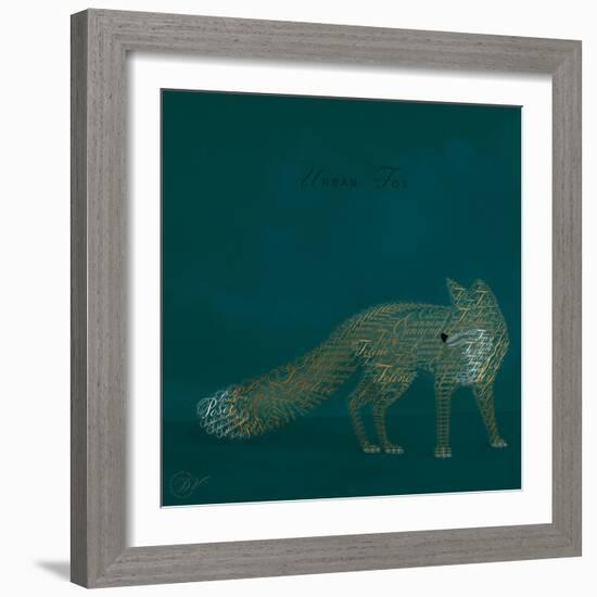 Urban Fox - Blue-Dominique Vari-Framed Art Print