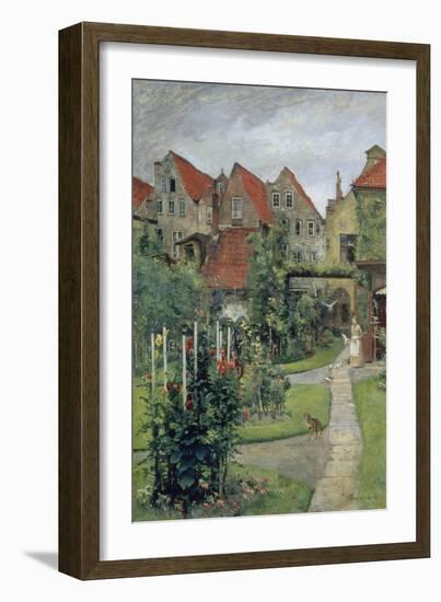 Urban Garden in Luebeck (Johannisstrasse 64), 1891-Hermann Linde-Framed Giclee Print