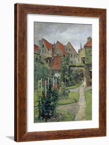 Urban Garden in Luebeck (Johannisstrasse 64), 1891-Hermann Linde-Framed Giclee Print