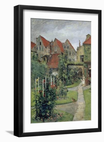 Urban Garden in Luebeck (Johannisstrasse 64), 1891-Hermann Linde-Framed Giclee Print