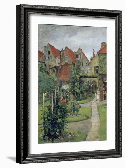 Urban Garden in Luebeck (Johannisstrasse 64), 1891-Hermann Linde-Framed Giclee Print