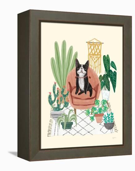 Urban Jungle Dogs V-Mary Urban-Framed Stretched Canvas