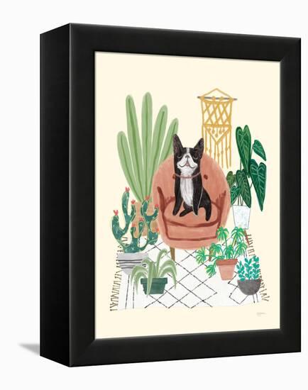 Urban Jungle Dogs V-Mary Urban-Framed Stretched Canvas