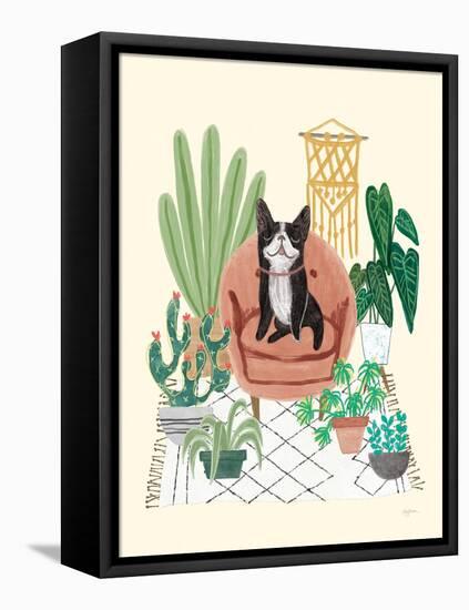 Urban Jungle Dogs V-Mary Urban-Framed Stretched Canvas