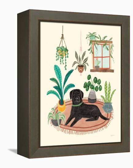 Urban Jungle Dogs VI-Mary Urban-Framed Stretched Canvas