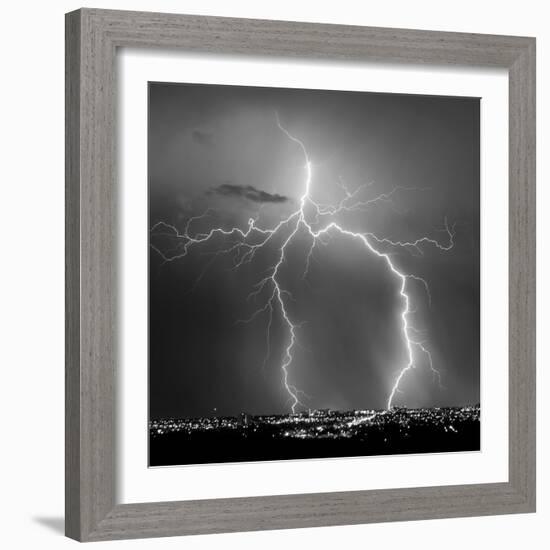 Urban Lightning I BW-Douglas Taylor-Framed Photo