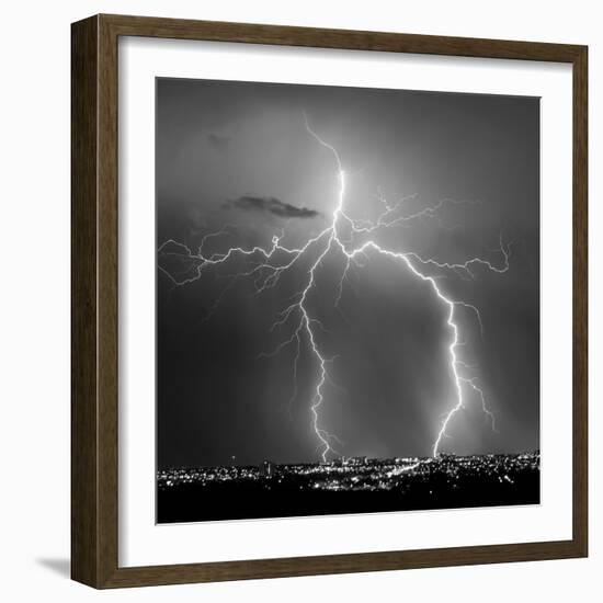 Urban Lightning I BW-Douglas Taylor-Framed Photo