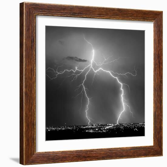 Urban Lightning I BW-Douglas Taylor-Framed Photo