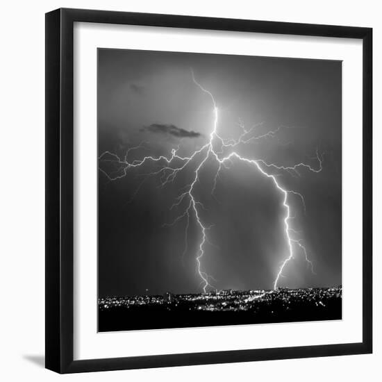 Urban Lightning I BW-Douglas Taylor-Framed Photo