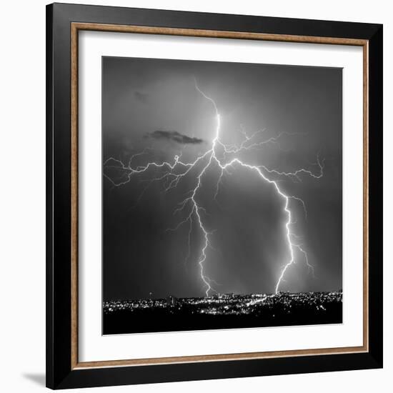 Urban Lightning I BW-Douglas Taylor-Framed Photo