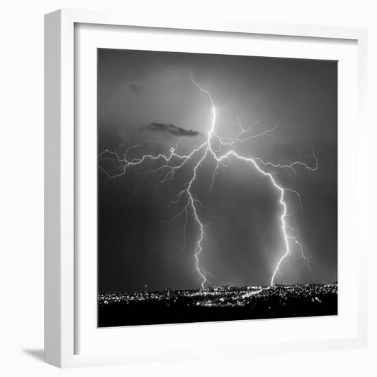 Urban Lightning I BW-Douglas Taylor-Framed Photo