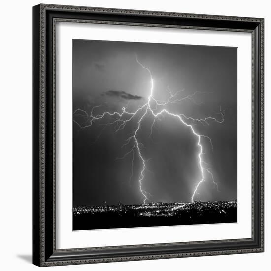 Urban Lightning I BW-Douglas Taylor-Framed Photo