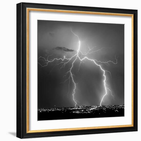 Urban Lightning I BW-Douglas Taylor-Framed Photo