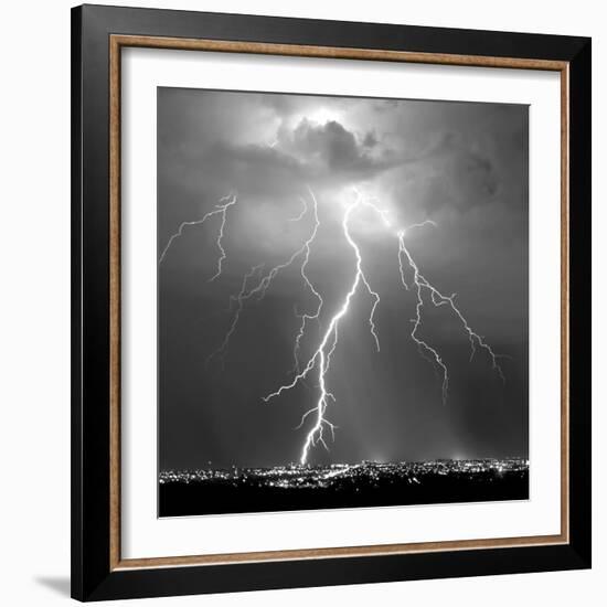 Urban Lightning II BW-Douglas Taylor-Framed Photo