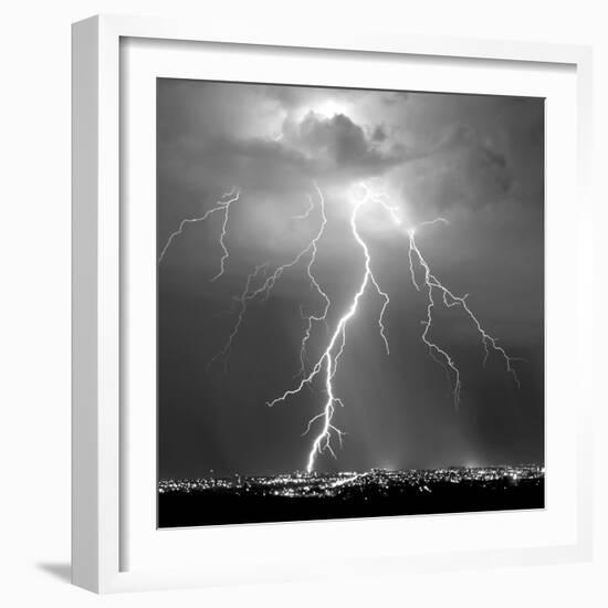 Urban Lightning II BW-Douglas Taylor-Framed Photo