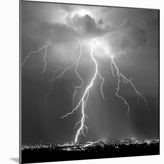 Urban Lightning II BW-Douglas Taylor-Mounted Photo