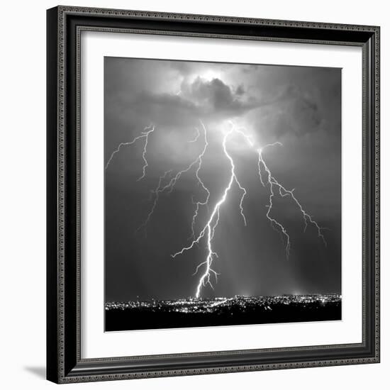 Urban Lightning II BW-Douglas Taylor-Framed Photo