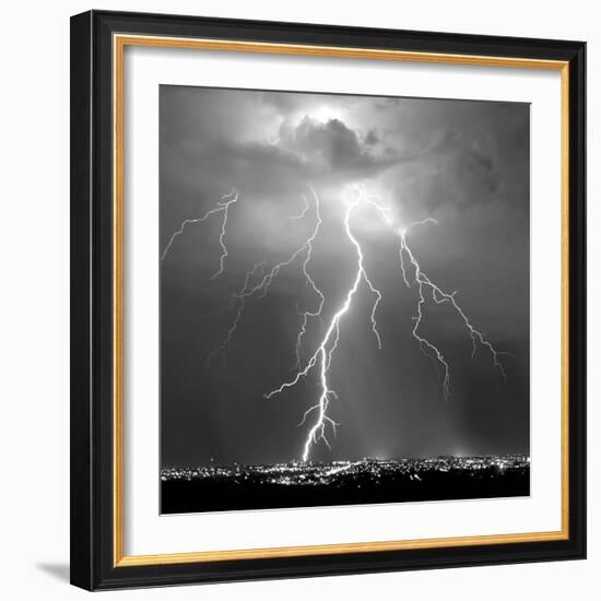 Urban Lightning II BW-Douglas Taylor-Framed Photo