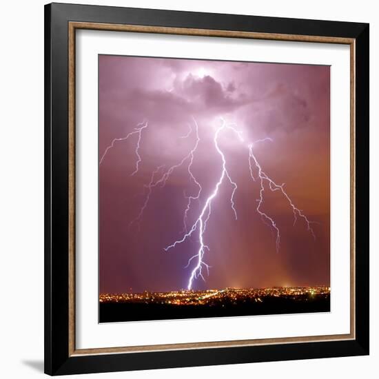 Urban Lightning II-Douglas Taylor-Framed Photo