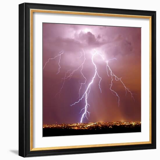 Urban Lightning II-Douglas Taylor-Framed Photo