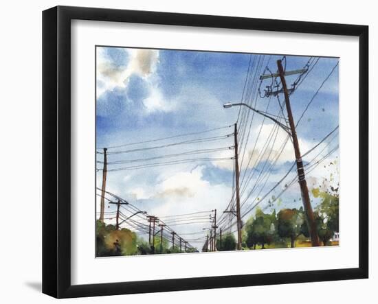 Urban Lines & Poles III-Paul McCreery-Framed Art Print