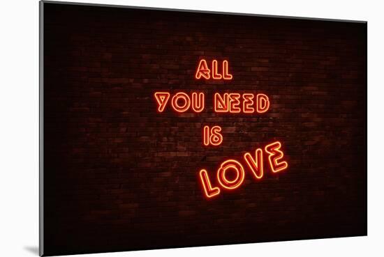 Urban Neon Collection - All You Need is Love-Philippe Hugonnard-Mounted Art Print