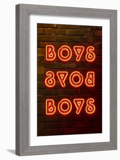 Urban Neon Collection - BOYS-Philippe Hugonnard-Framed Art Print