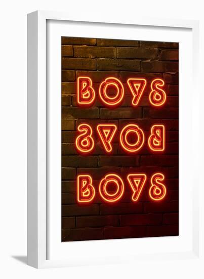 Urban Neon Collection - BOYS-Philippe Hugonnard-Framed Art Print