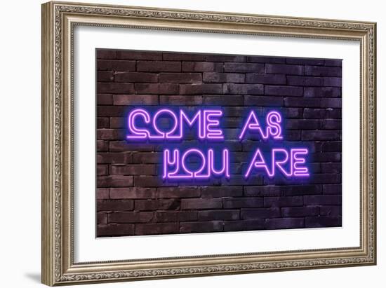 Urban Neon Collection - Come as you are-Philippe Hugonnard-Framed Art Print
