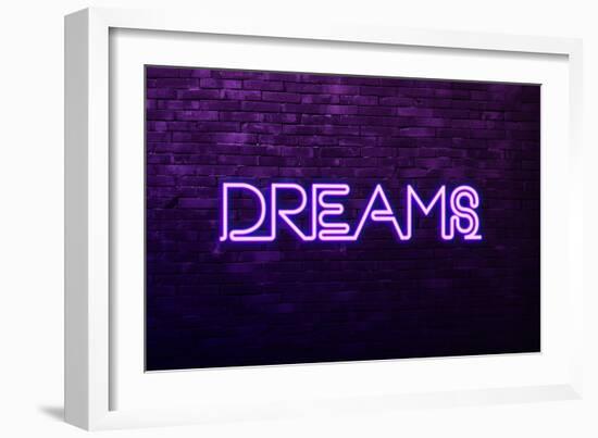 Urban Neon Collection - DREAMS-Philippe Hugonnard-Framed Art Print