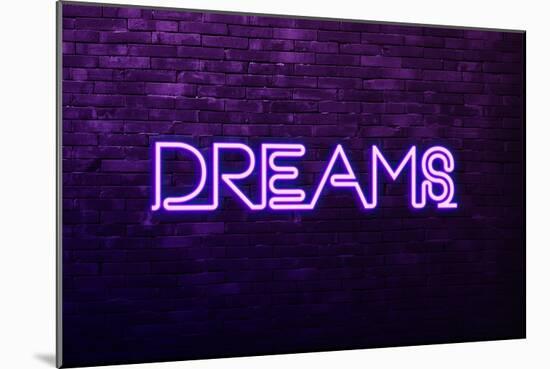 Urban Neon Collection - DREAMS-Philippe Hugonnard-Mounted Art Print