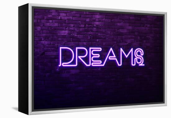 Urban Neon Collection - DREAMS-Philippe Hugonnard-Framed Stretched Canvas