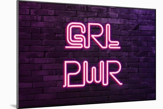 Urban Neon Collection - Girl Power-Philippe Hugonnard-Mounted Art Print