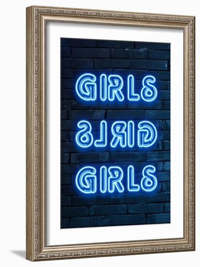 Urban Neon Collection - GIRLS-Philippe Hugonnard-Framed Art Print