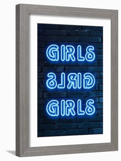 Urban Neon Collection - GIRLS-Philippe Hugonnard-Framed Art Print