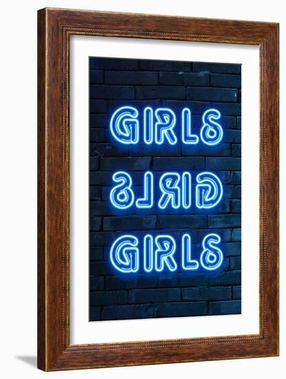 Urban Neon Collection - GIRLS-Philippe Hugonnard-Framed Art Print