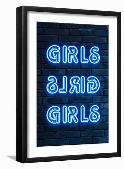 Urban Neon Collection - GIRLS-Philippe Hugonnard-Framed Art Print
