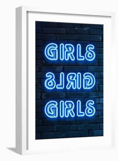 Urban Neon Collection - GIRLS-Philippe Hugonnard-Framed Art Print