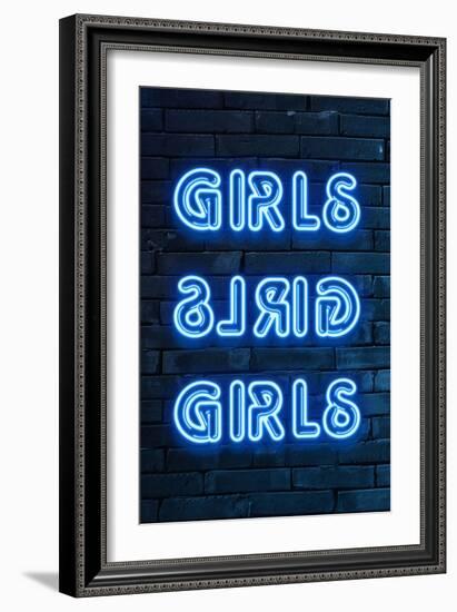 Urban Neon Collection - GIRLS-Philippe Hugonnard-Framed Art Print