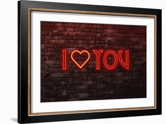 Urban Neon Collection - I LOVE YOU-Philippe Hugonnard-Framed Art Print