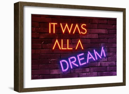 Urban Neon Collection - It was all a dream-Philippe Hugonnard-Framed Art Print