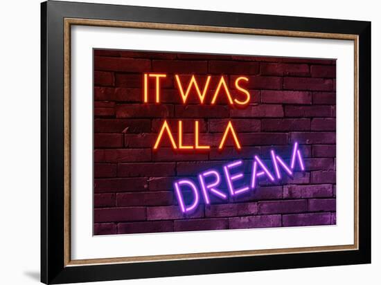 Urban Neon Collection - It was all a dream-Philippe Hugonnard-Framed Art Print