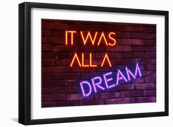 Urban Neon Collection - It was all a dream-Philippe Hugonnard-Framed Art Print