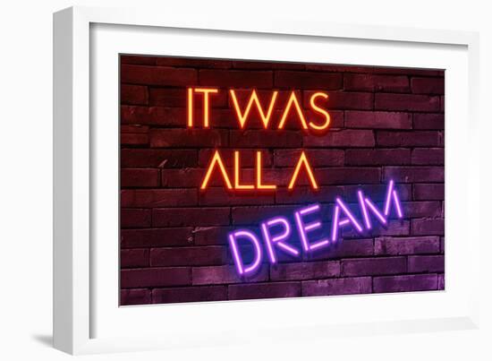 Urban Neon Collection - It was all a dream-Philippe Hugonnard-Framed Art Print