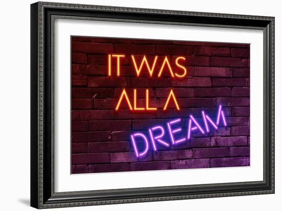 Urban Neon Collection - It was all a dream-Philippe Hugonnard-Framed Art Print