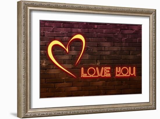 Urban Neon Collection - Love You-Philippe Hugonnard-Framed Premium Giclee Print